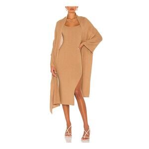 Lpa Ribbed Tan Salmah Size M Dress